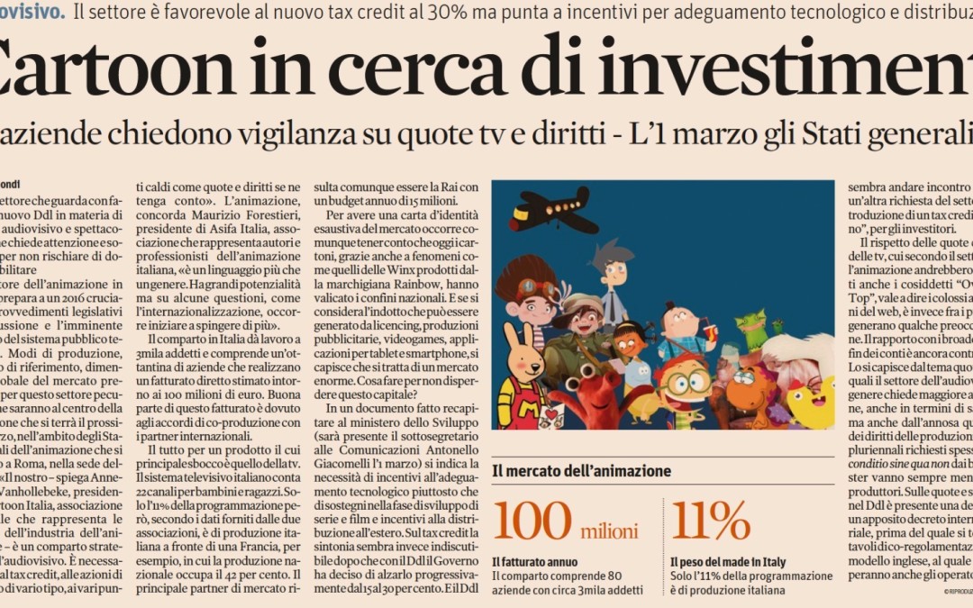 Cartoon in cerca di investimenti